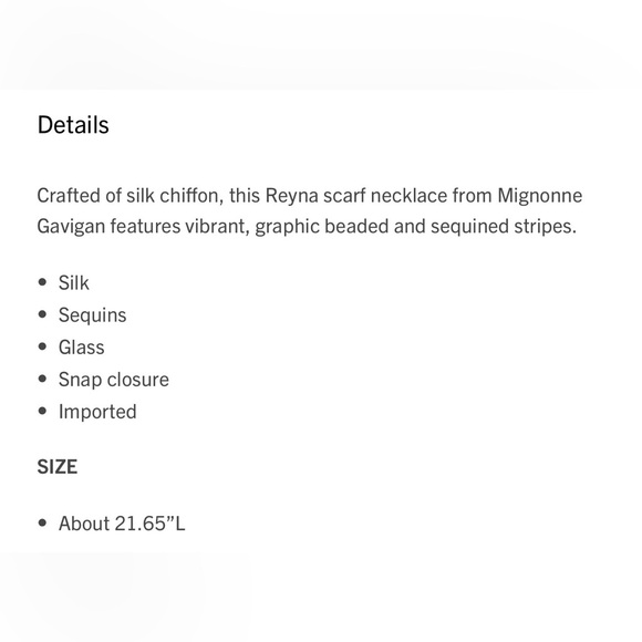 Mignonne Gavigan Reyna Beaded Silk Scarf Necklace - Picture 2 of 2